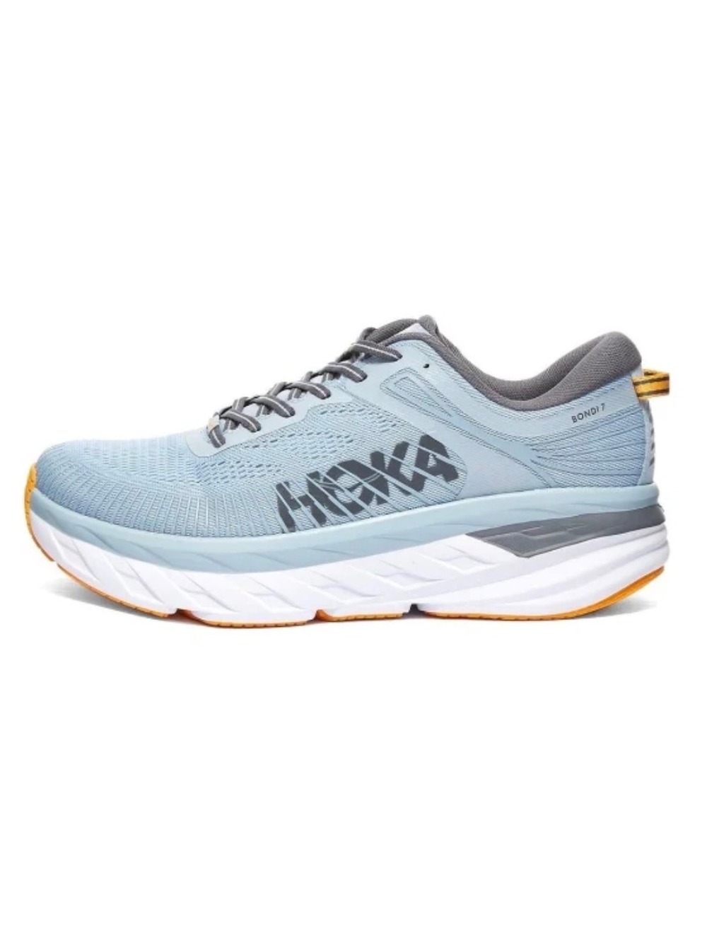 Hoka One One Bondi 7 Men's Blue Fog Castlerock Running Trainers SZ 9.5